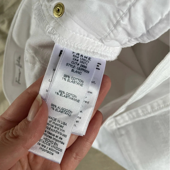 Frame Denim Forever Karlie White Flare High Rise Jeans - Picture 4 of 8
